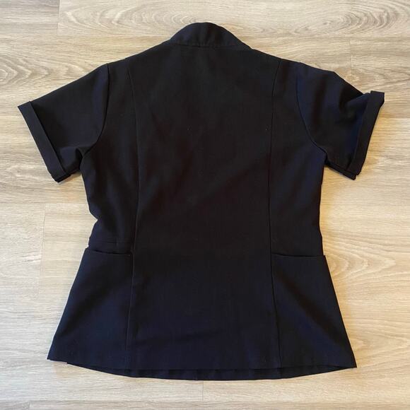 FIGS Black Yola Straight Leg Inala V-neck Top Scrub Set Uniform Women's Medium - Picture 7 of 12